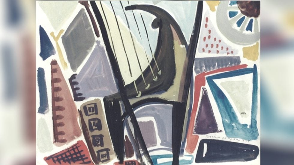 «Γυναίκα με άρπα», 1956